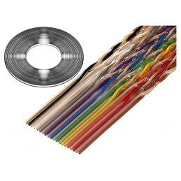 Cablu: cabluri bandă | 1,27mm | litat | Cu | 16x28AWG | neecranat | PVC | 