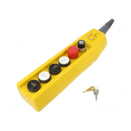 Casetă de comandă 6 butoane IP65 plastic PKS-6 | Electronic-mag.ro | Componente Electronice