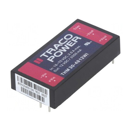 Convertor DC/DC 30W 18-75V la 12V 2.5A | Electronic-mag.ro | Componente Electronice