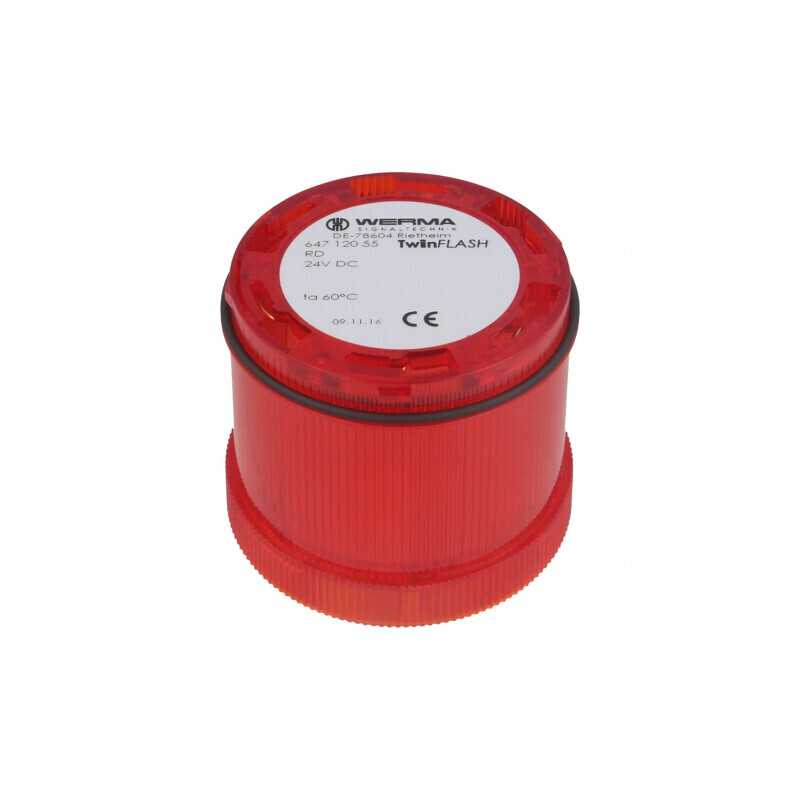 Semnalizator LED Roșu 24V IP65 Ø70x65.5mm | Electronic-mag.ro | Componente Electronice