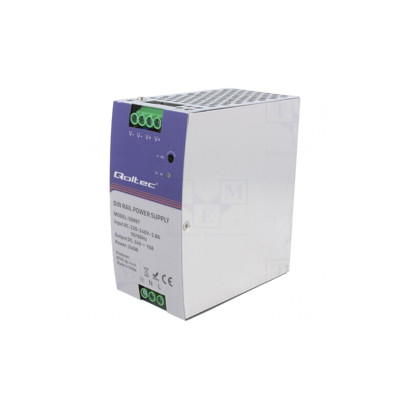 Alimentator pulsatoriu 240W 24VDC 10A IP20 pentru şină DIN | Electronic-mag.ro | Componente Electronice Alimentator pulsatoriu 240W 24VDC 10A IP20 pentru şină DIN | Electronic-mag.ro | Componente Electronice