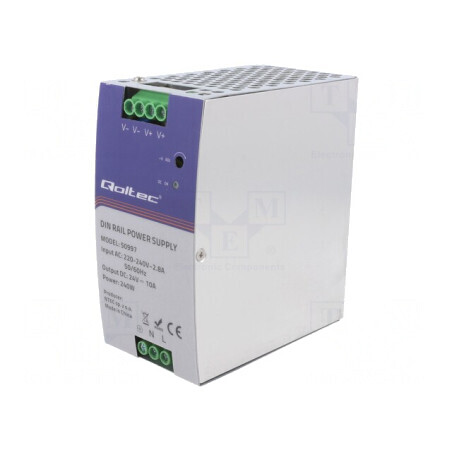 Alimentator pulsatoriu 240W 24VDC 10A IP20 pentru şină DIN | Electronic-mag.ro | Componente Electronice