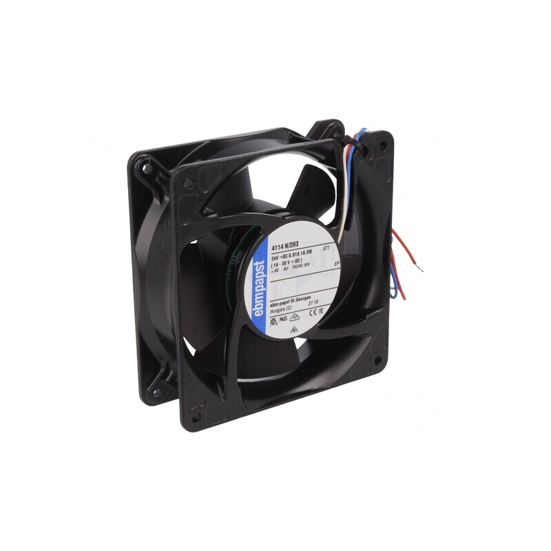 Ventilator axial 24V 119x119x38mm 310m3/h IP20 | Electronic-mag.ro | Componente Electronice