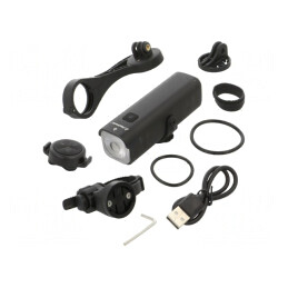 Torch: LED bike torch | 1.5h | 200lm,400lm,1000lm | IPX6 | HighLine | HIGHLINE ABF0166 + HOLDER+REMOTE CONTROL
