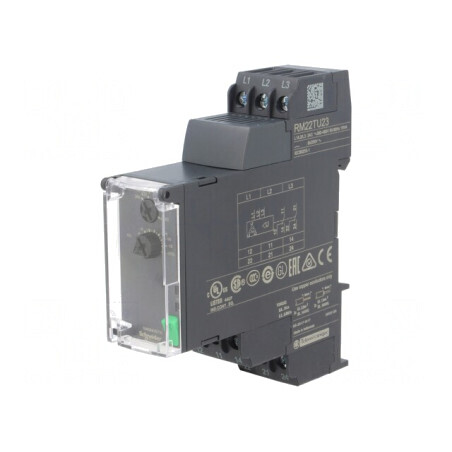 Releu Monitorizare Tensiune Şină DIN IP40 RM22TU23 | Electronic-mag.ro | Componente Electronice