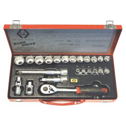 Set Chei Tubulare Oțel Crom-Vanadium 3/8 23 Buc. | Electronic-mag.ro | Componente Electronice