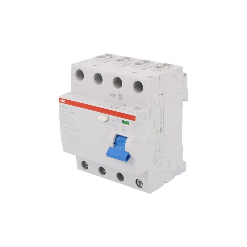 Întrerupător diferenţial 25A 30mA 4 Poli 400VAC | Electronic-mag.ro | Componente Electronice