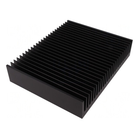 Radiator extrudat cu aripioare negru 200x250x50mm | Electronic-mag.ro | Componente Electronice