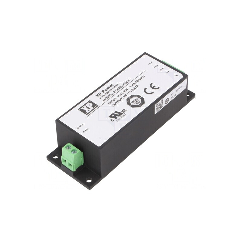 Alimentator încastrabil 60W 9V 6,67A | Electronic-mag.ro | Componente Electronice