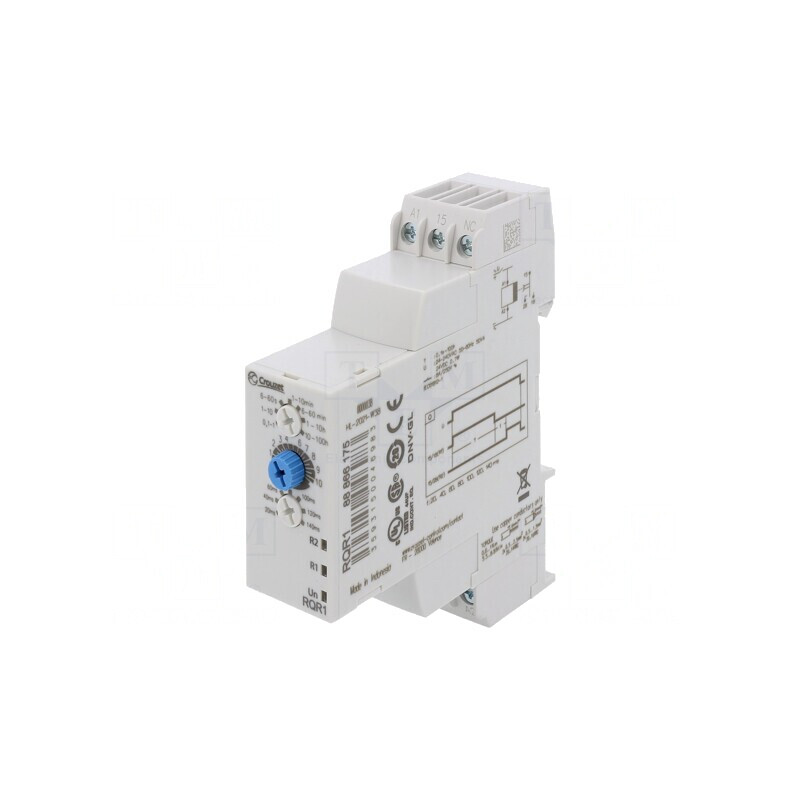 Timer Programabil DPDT 0,1s-100h 24-240VAC/DC 250VAC/8A IP20 | Electronic-mag.ro | Componente Electronice