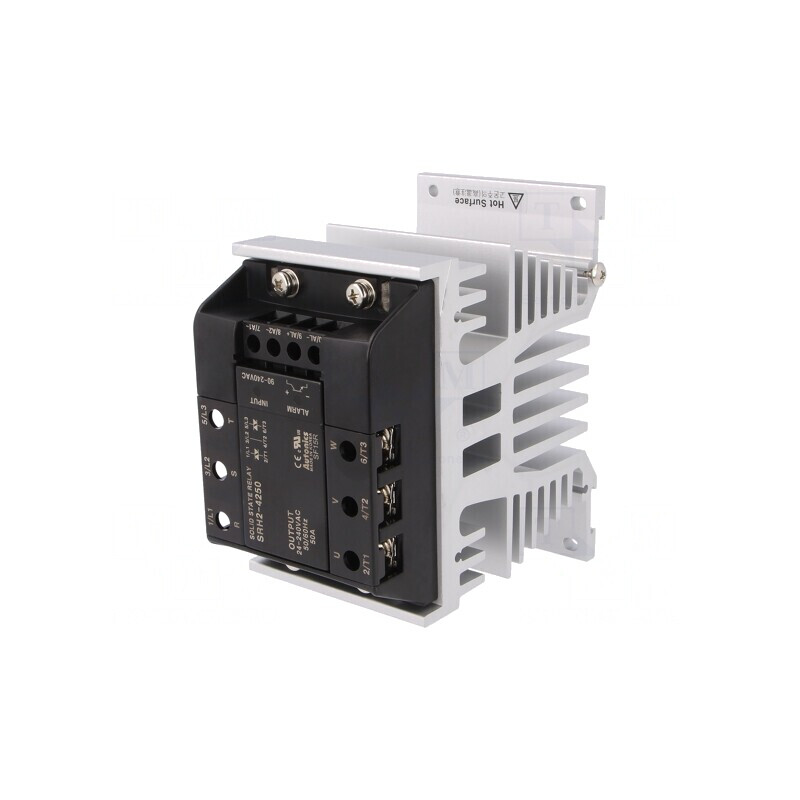 Releu Semiconductor 50A 3-Fazat 24-240VAC Montaj Panou | Electronic-mag.ro | Componente Electronice