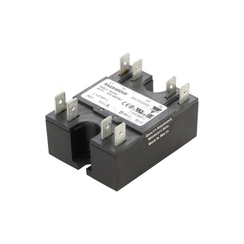 Releu Semiconductor 2-Fazat 25A 42-530VAC 4,5-32VDC | Electronic-mag.ro | Componente Electronice