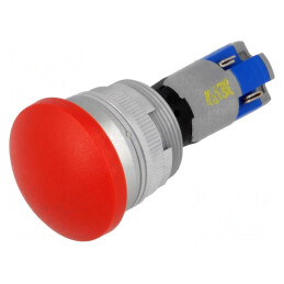 Comutator apăsare 22mm, 2 NC NO | Electronic-mag.ro | Componente Electronice