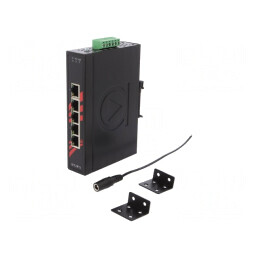 Switch Ethernet Neadministrabil 5 Porturi 12-48VDC LNX-500A | Electronic-mag.ro | Componente Electronice