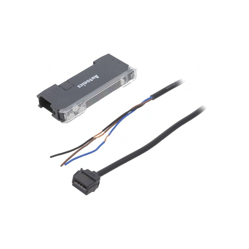 Amplificator fibră optică NPN IP40 cu cablu 2m | Electronic-mag.ro | Componente Electronice