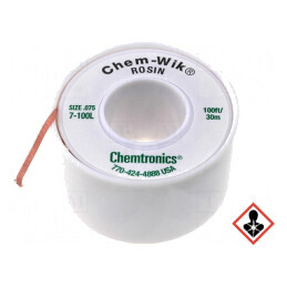 Bandă de dezlipit fără halogenuri cu colofoniu 1,9mm | Electronic-mag.ro | Componente Electronice