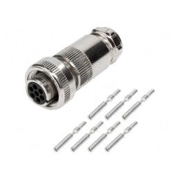 Conector Circular Mufă Mamă 7 Pin Filet Interior | Electronic-mag.ro | Componente Electronice