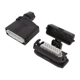 Conector HDC Tată-Mamă 250V 20A 16 PIN 16 PE | Electronic-mag.ro | Componente Electronice
