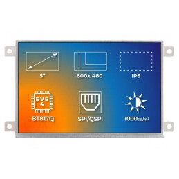Ecran TFT 5" 800x480 LED RGB EVE4 | Electronic-mag.ro | Componente Electronice