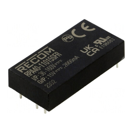 Convertor DC/DC 40W 36-160V la 15V 2666mA | Electronic-mag.ro | Componente Electronice