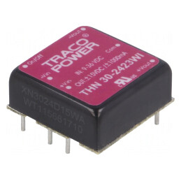Convertor DC/DC 30W 9-36V la 15V/-15V THN 30-2423WI | Electronic-mag.ro | Componente Electronice