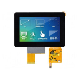 Ecran TFT 5" 800x480 LED 850cd/m2 | Electronic-mag.ro | Componente Electronice