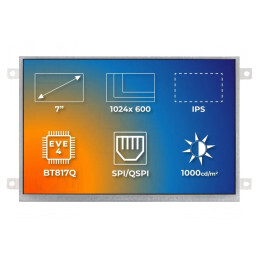 Afișaj TFT 7" 1024x600 Iluminare LED RGB | Electronic-mag.ro | Componente Electronice
