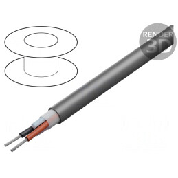 Cablu neecranat 1x2x18AWG 300V 30,5m gri închis | Electronic-mag.ro | Componente Electronice