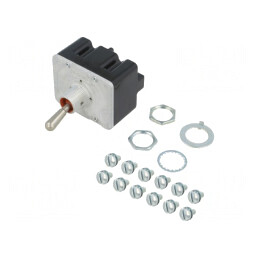 Comutator Basculant 2 Posiții 4PDT ON-ON 6A 230VAC 20A 28VDC | Electronic-mag.ro | Componente Electronice