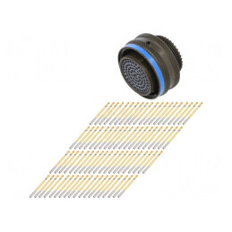 Conector Militar Aurit 21 mm Mufă Mamă Drept | Electronic-mag.ro | Componente Electronice