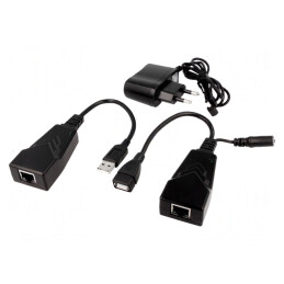 Extender USB DC-RJ45-USB A 480Mbps | Electronic-mag.ro | Componente Electronice