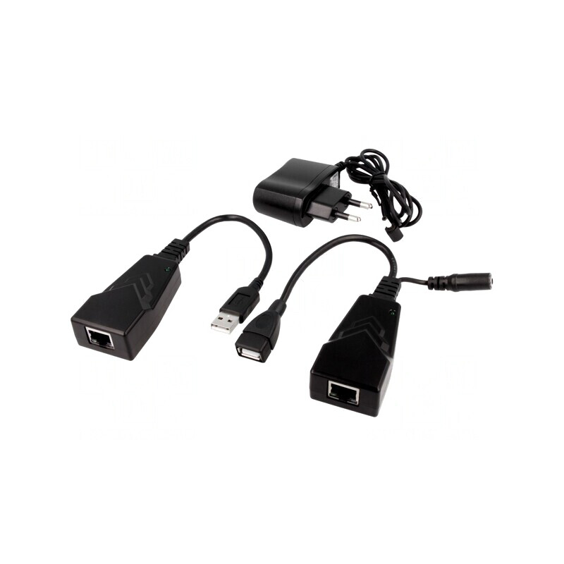 Extender USB DC-RJ45-USB A 480Mbps | Electronic-mag.ro | Componente Electronice
