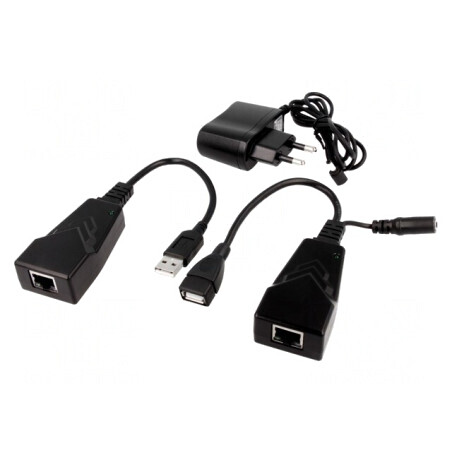 Extender USB DC-RJ45-USB A 480Mbps | Electronic-mag.ro | Componente Electronice