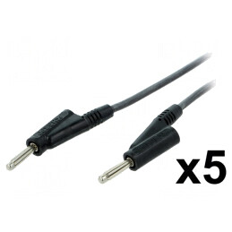 Cabluri de măsurare 1m x5 negru HZ10S | Electronic-mag.ro | Componente Electronice