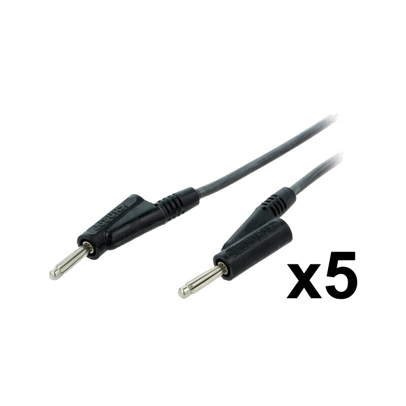 Cabluri de măsurare 1m x5 negru HZ10S | Electronic-mag.ro | Componente Electronice