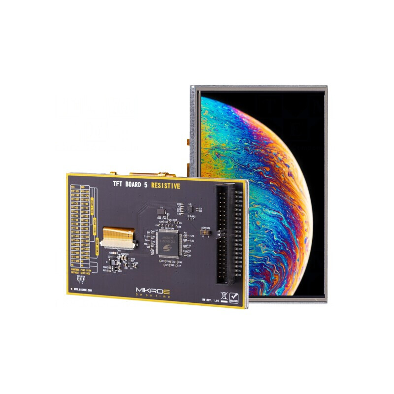 Kit Dezvoltare cu Afișaj LCD TFT 5" 800x480 16.7M Culori Resistive | Electronic-mag.ro | Componente Electronice