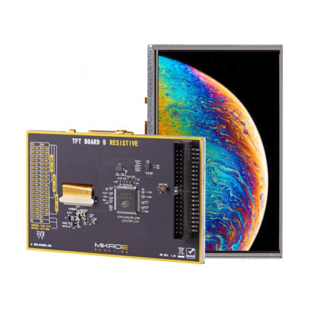 Kit Dezvoltare cu Afișaj LCD TFT 5" 800x480 16.7M Culori Resistive | Electronic-mag.ro | Componente Electronice