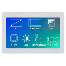 Ecran TFT LED 5" 800x480 540cd/m2 | Electronic-mag.ro | Componente Electronice