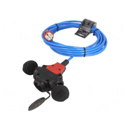Prelungitor alimentare 3 prize albastru 10m 16A | Electronic-mag.ro | Componente Electronice