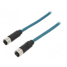 Conector M12 8 pini tată drept 3m IP67 48V