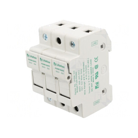 Clemă siguranțe cilindrice 10x38mm pentru șină DIN 30A 600V | Electronic-mag.ro | Componente Electronice