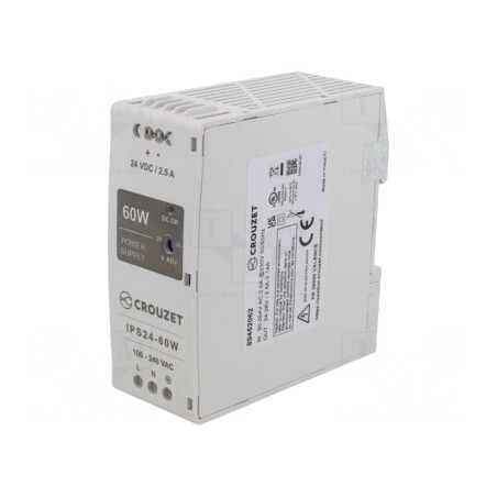 Alimentator pentru șină DIN 60W 24VDC 2,5A | Electronic-mag.ro | Componente Electronice