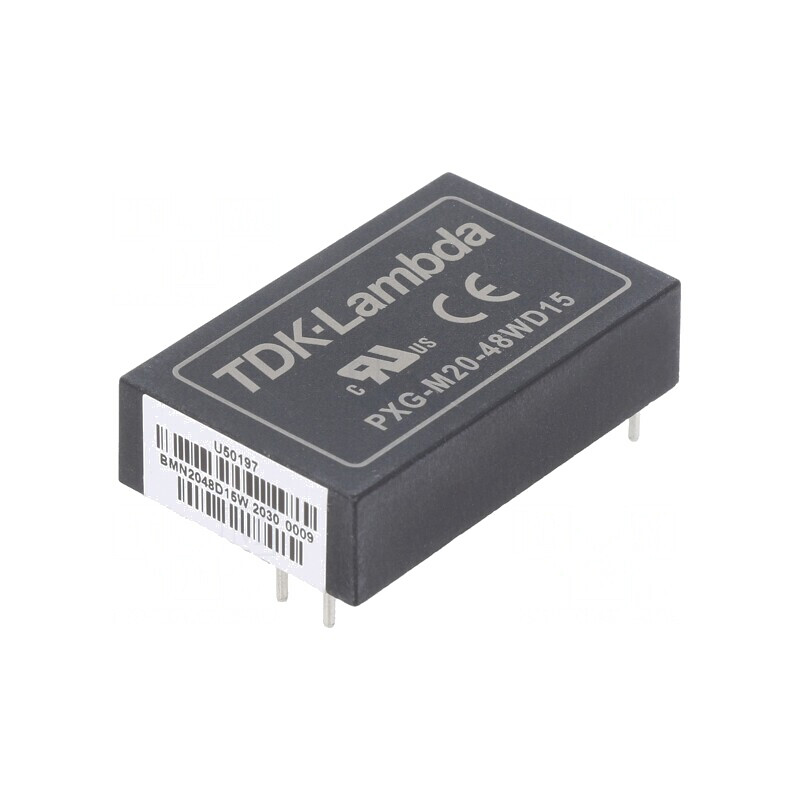 Convertor DC/DC 20W 18-75V la 15V/-15V PXG-M20-48WD15 | Electronic-mag.ro | Componente Electronice