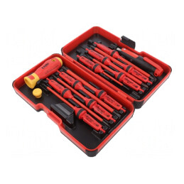 Set Șurubelnițe Izolate 1kVAC 14 Bucăți Cutie Plastic | Electronic-mag.ro | Componente Electronice