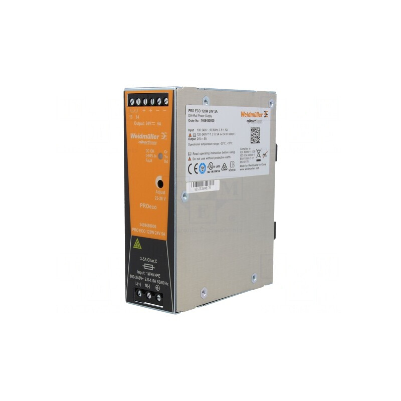 Alimentator pulsatoriu șină DIN 120W 24V 5A | Electronic-mag.ro | Componente Electronice Alimentator pulsatoriu șină DIN 120W 24V 5A | Electronic-mag.ro | Componente Electronice