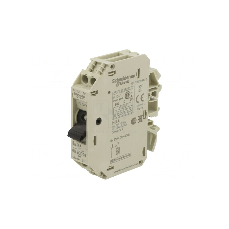 Întrerupător motor 250VAC pentru șină DIN IP20 | Electronic-mag.ro | Componente Electronice