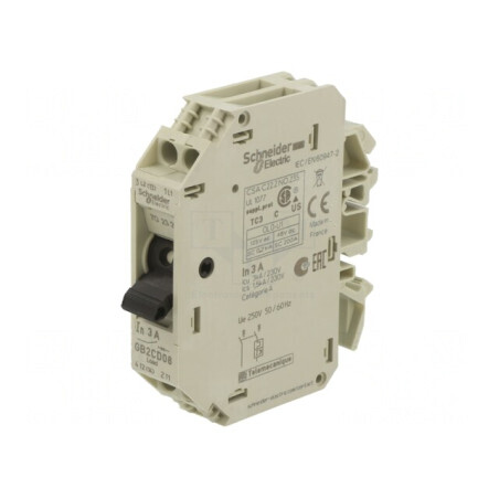 Întrerupător motor 250VAC pentru șină DIN IP20 | Electronic-mag.ro | Componente Electronice