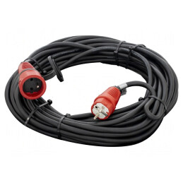 Prelungitor electric negru 20m 16A | Electronic-mag.ro | Componente Electronice