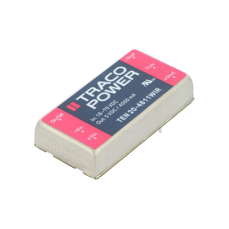 Convertor DC/DC 20W 18-75V la 5V 4000mA TEN 20-4811WIR | Electronic-mag.ro | Componente Electronice Convertor DC/DC 20W 18-75V la 5V 4000mA TEN 20-4811WIR | Electronic-mag.ro | Componente Electronice