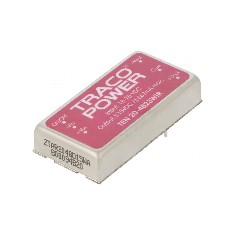 Convertor DC/DC 20W 18-75V la 15V/-15V | Electronic-mag.ro | Componente Electronice Convertor DC/DC 20W 18-75V la 15V/-15V | Electronic-mag.ro | Componente Electronice